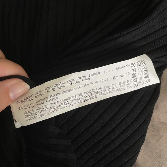 ZARA Black Long Sleeve Top - Picture 9 of 10